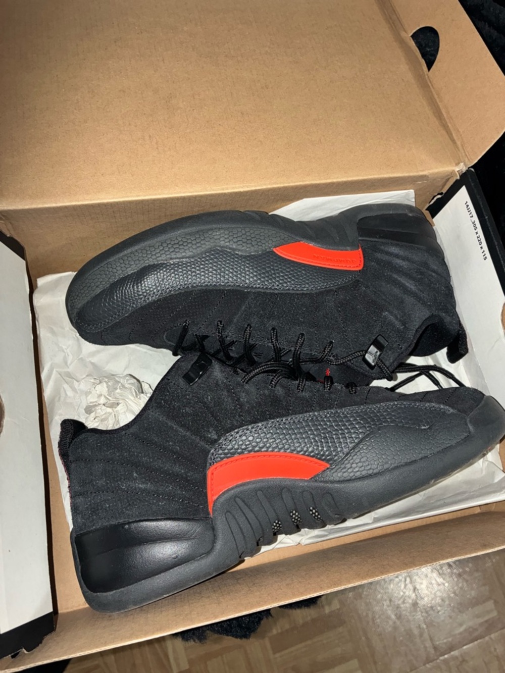 Jordan Black Sneakers with Red Accent